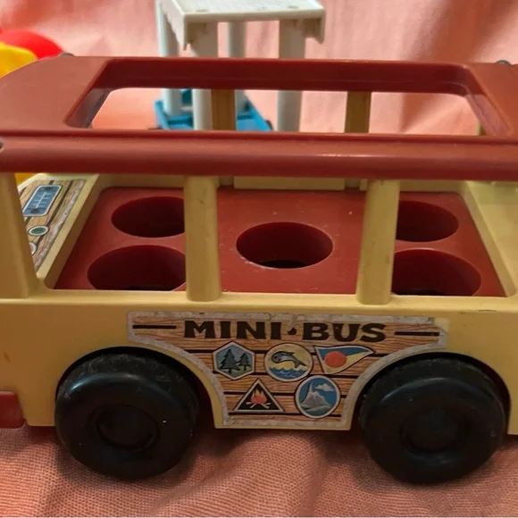 Bundle of vintage Fisher-Price Little People vehicles and Adventure People Safar